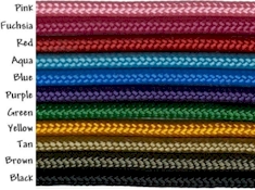 Cord bracelet color options.